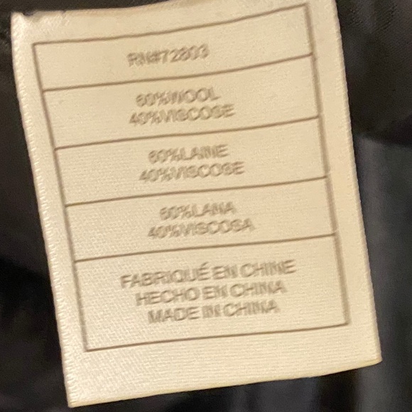 Grey Wool Over Coat Big and Tall 4XL Tall 3/4 Quarter Trench - Picture 9 of 13